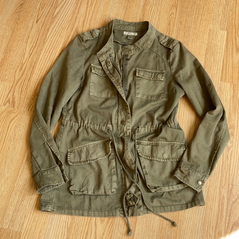 Olive Green Utility Fall Jacket